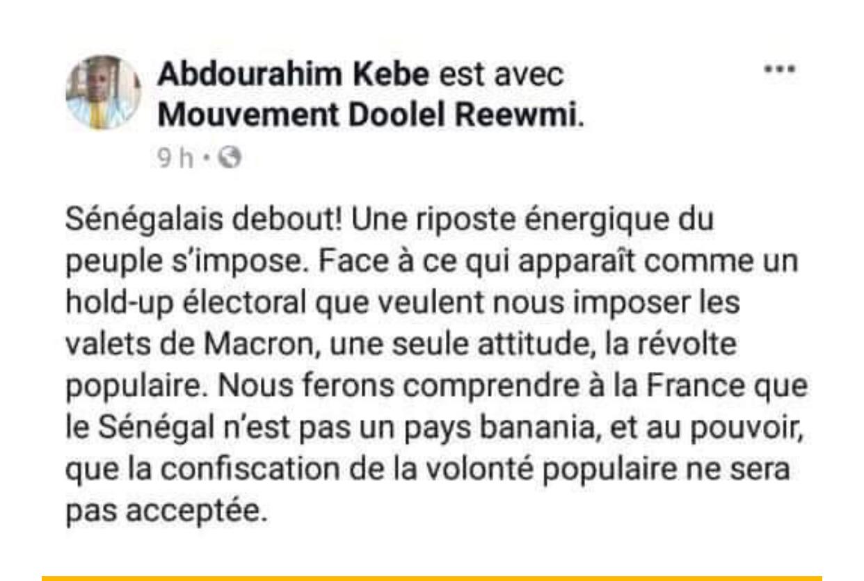 Pourquoi la gendarmerie a arrêté le colonel Kébé
