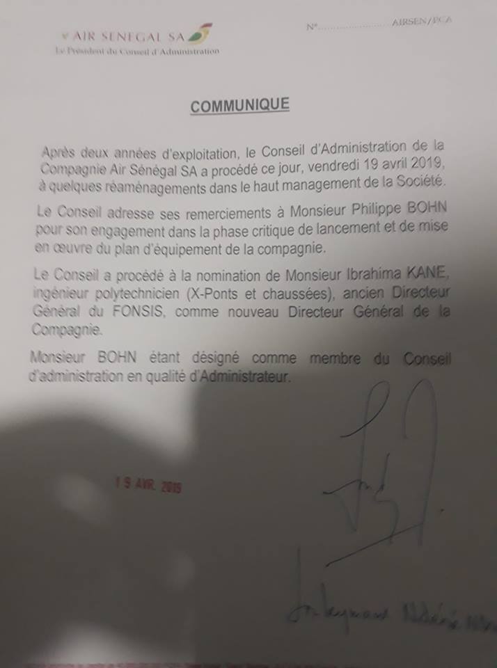 Ibrahima Kane, nouveau directeur d’Air Sénégal SA