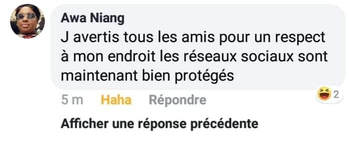 Attaquée, Awa Niang supprime son post et accuse les pirates  