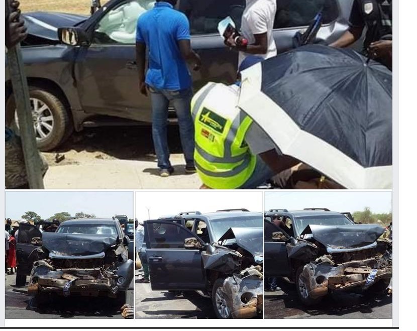 Dagana: Accident dans le cortège du ministre Oumar Youm
