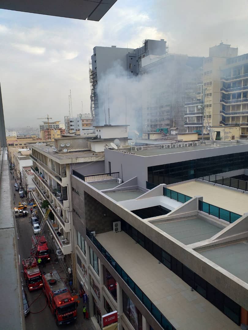 Dernière minute: Incendie au bâtiment du Trésor public de Dakar
