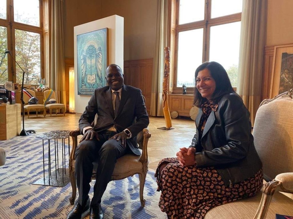 France: Khalifa Sall reçu par Anne Hidalgo, Maire de Paris