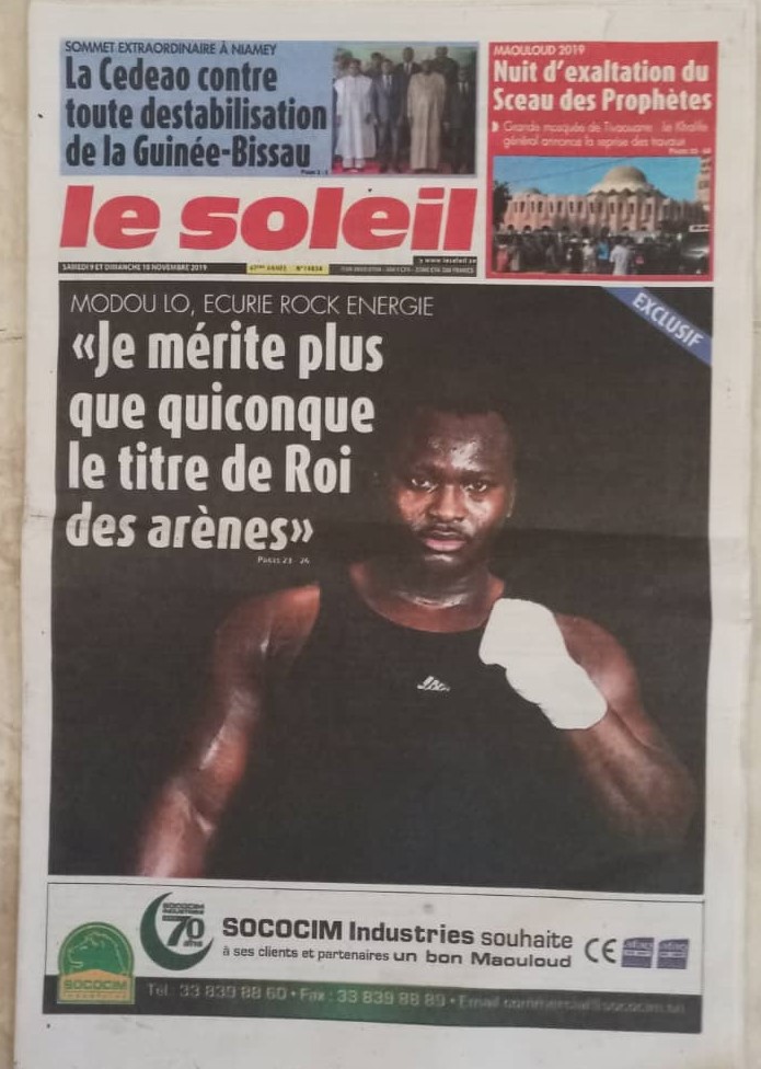 Dr Alioune Diop dénonce la "Une" du quotidien le "Soleil" du samedi sur Modou Lo 