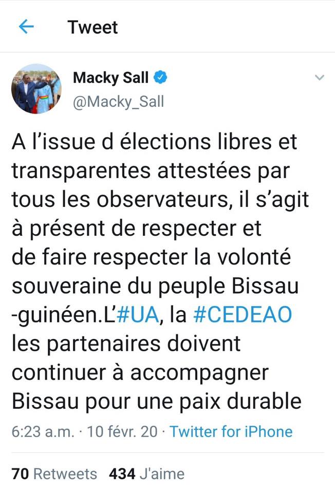 Sonko sur la situation "tendue" en Guinée Bissau: «Tous considèrent Macky comme un élément déstabilisateur et un acteur de la crise… »