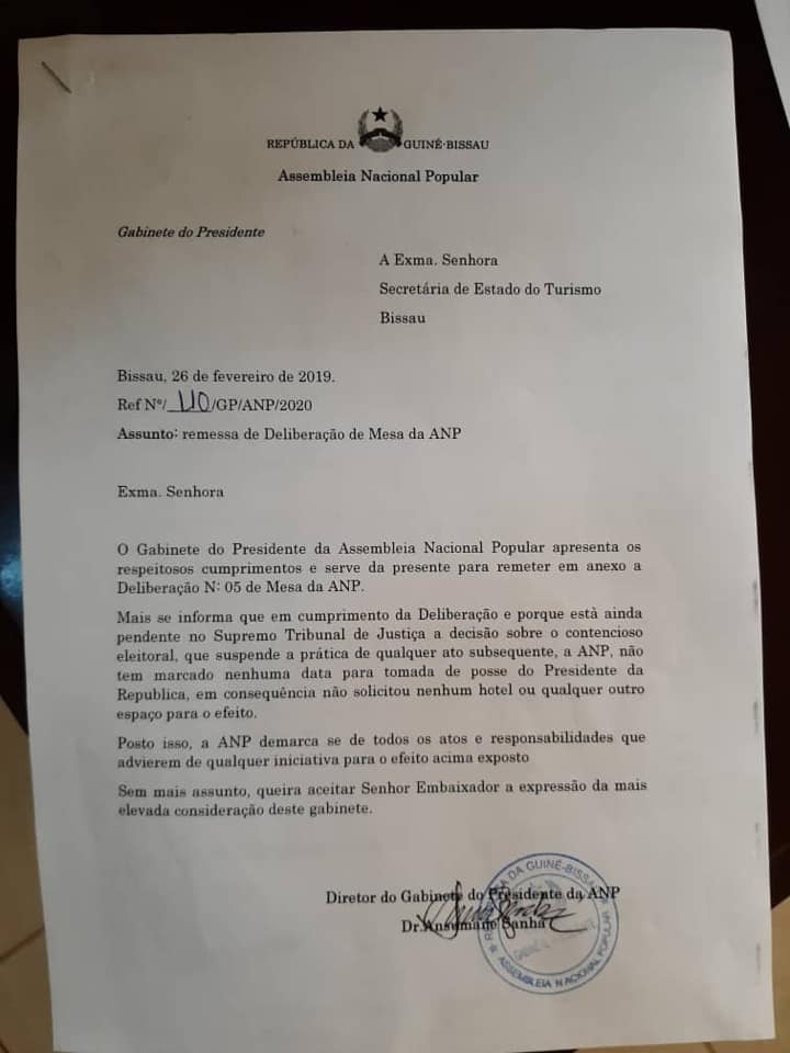 Investiture de Mballo: Le Président de l'assemblée nationale interdit la rencontre (Document)