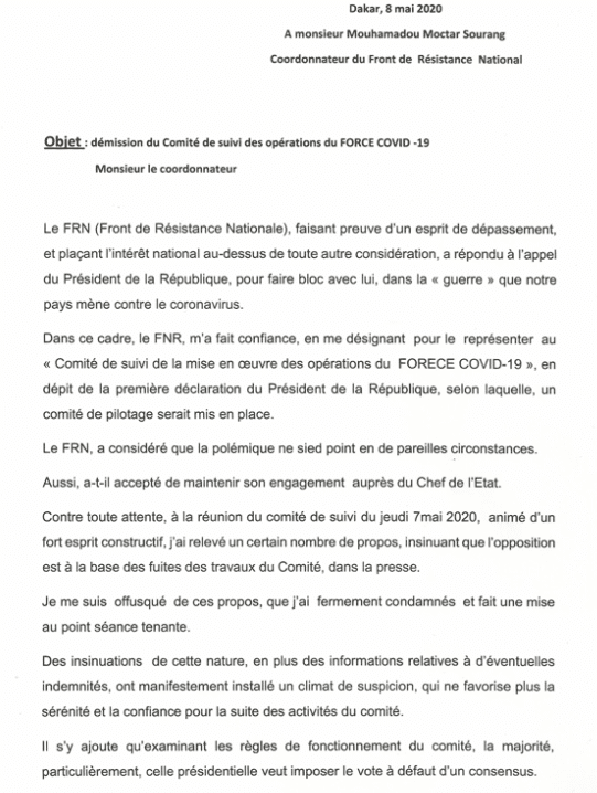 Habib Sy: « Pourquoi j’ai décidé de me retirer du comité de suivi de Force Covid-19 »