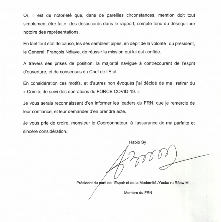 Habib Sy: « Pourquoi j’ai décidé de me retirer du comité de suivi de Force Covid-19 »