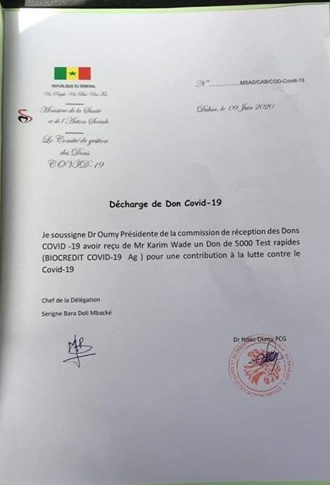 Contre la Covid 19: voici ce que Karim Wade propose à Macky Sall 