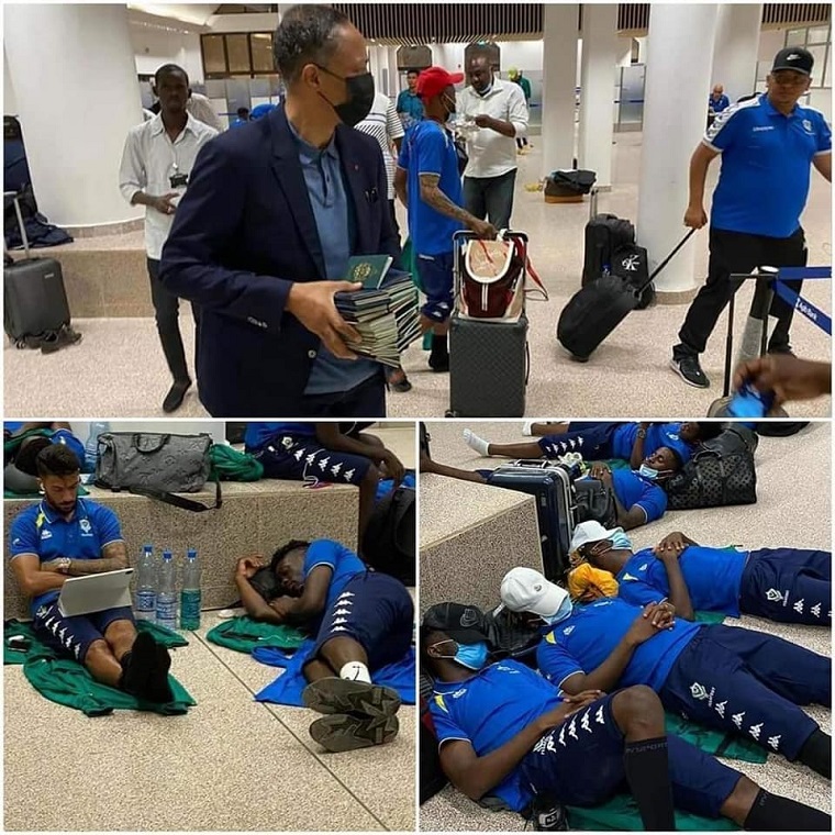 Les Gabonais passent la nuit à l'aéroport de Banjul