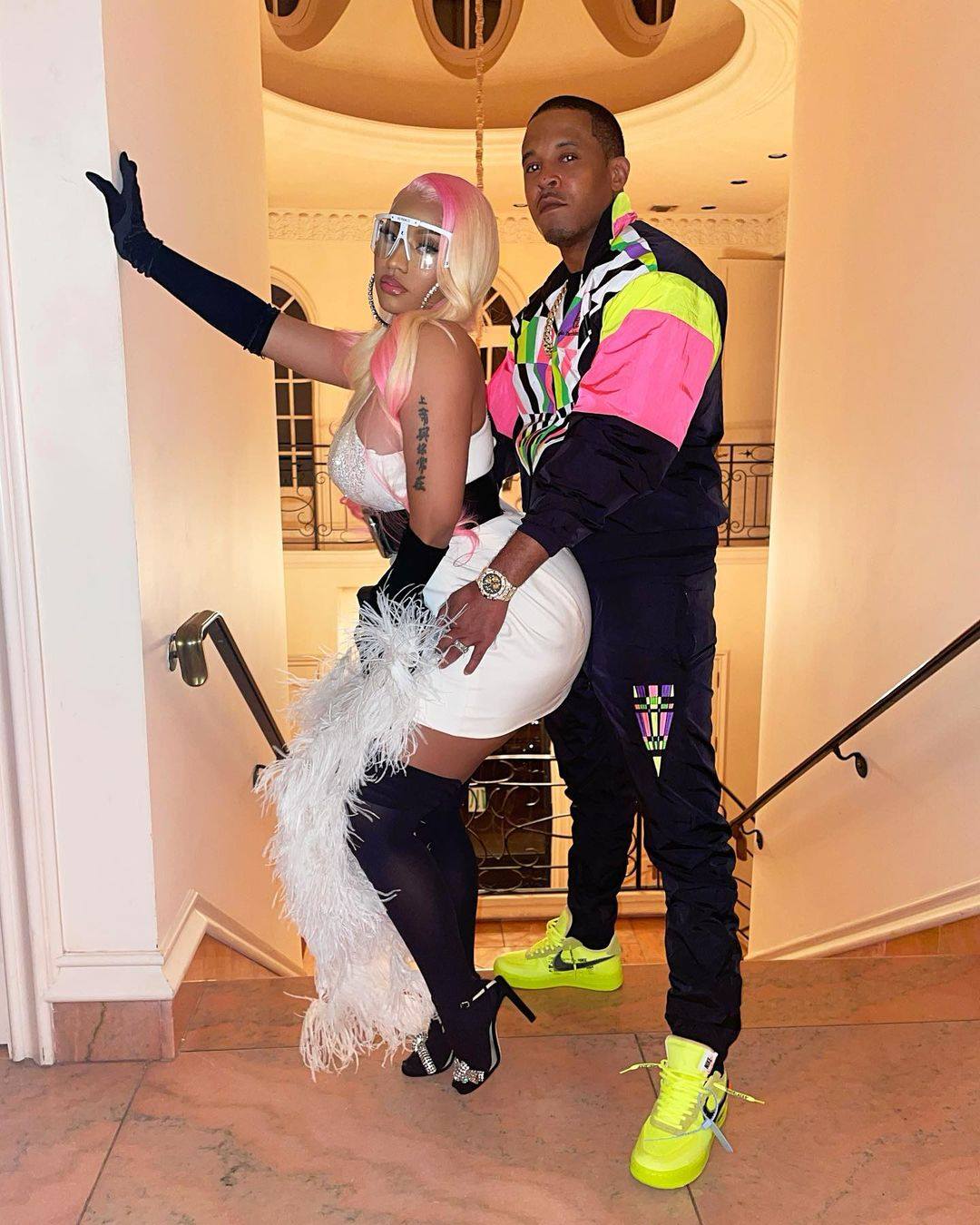 Nicki Minaj avec son mari Kenneth Petty