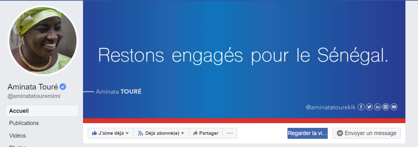  Mimi Touré supprime tous les symboles de l'APR sur sa page facebook