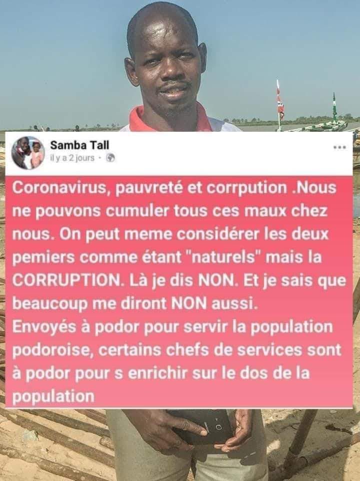 Après un post sur Facebook : Le coordonnateur du Forum civil Podor arrêté