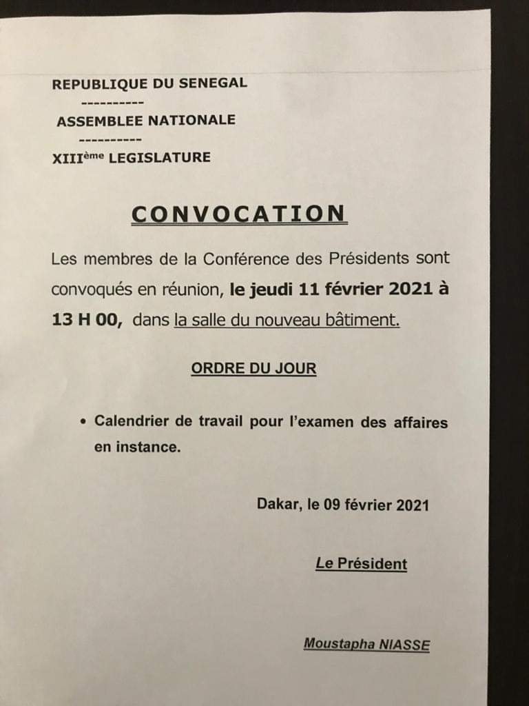 Exclusif: les députés convoqués par Niasse jeudi