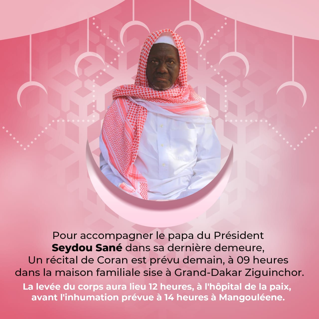 Nécrologie : Seydou Sané, président du Casa Sport a perdu son Papa
