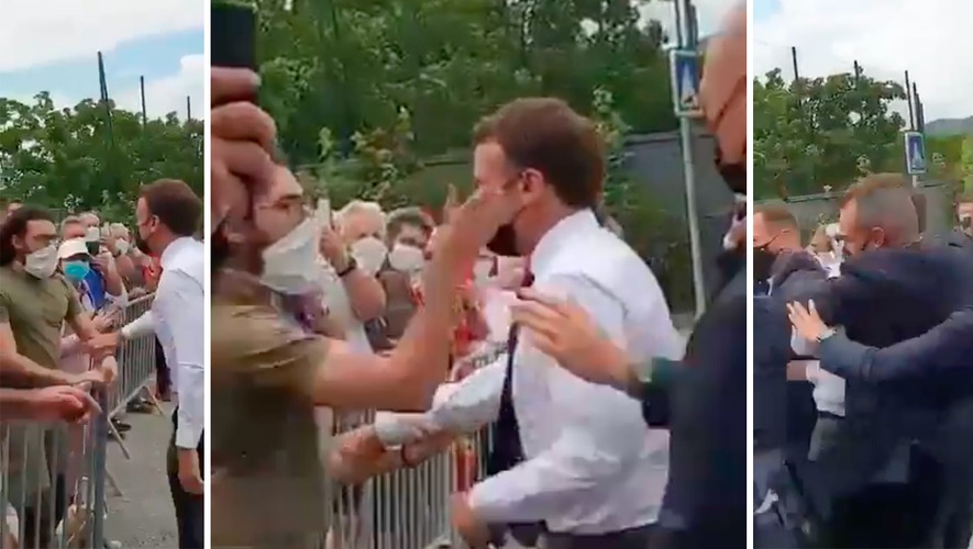 Emmanuel Macron se fait gifler en direct 