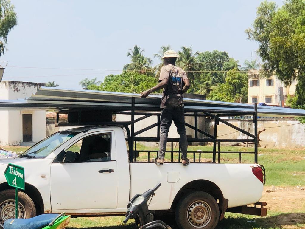 Ziguinchor : Seydou Sané lance les travaux de réhabilitation de la toiture du Stade Aline Stéo Diatta 