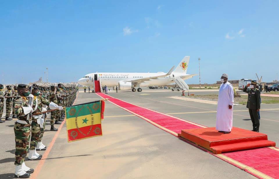 PHOTOS : Macky Sall effectue son premier voyage avec le nouvel avion présidentiel en Mauritanie