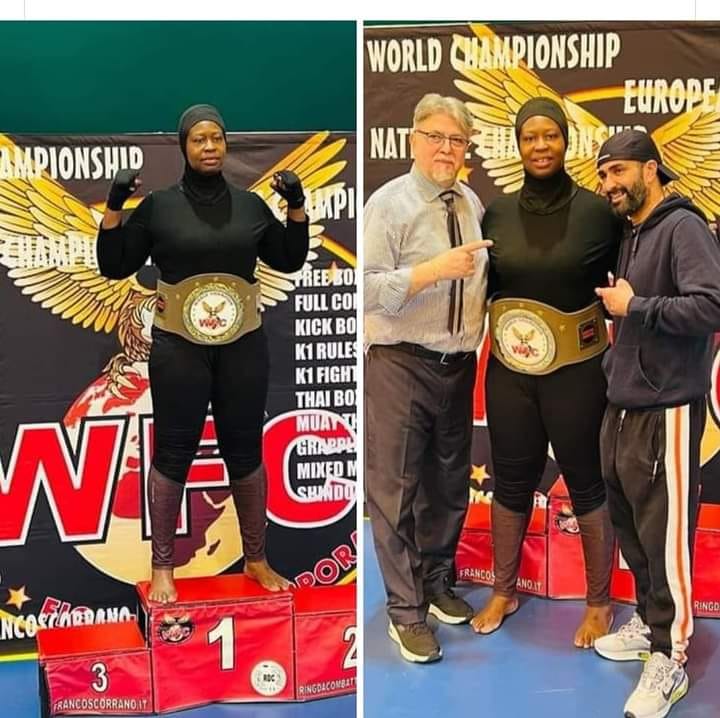 Zeynab Bint Makhtari devient championne d'Europe de Kickboxing