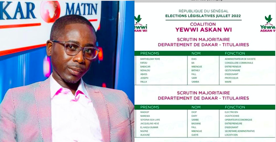Liste de Yewwi falsifiée : Pape Alé Niang mouille Khalifa Sall et Saliou Sarr...le policier qui a induit en erreur...