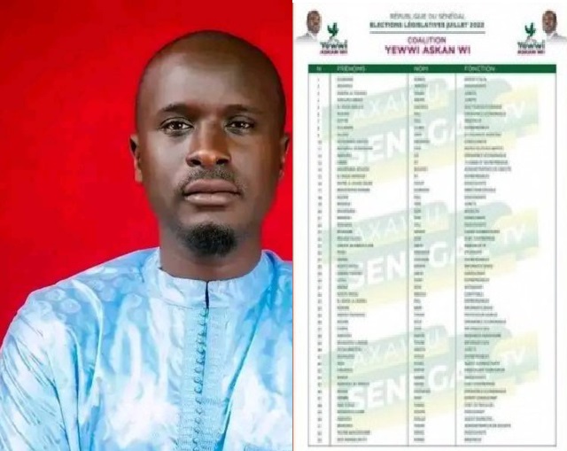 Liste Yewwi Askan Wi de Dakar : Serigne Abo Mbacké remplace Joseph Sarr