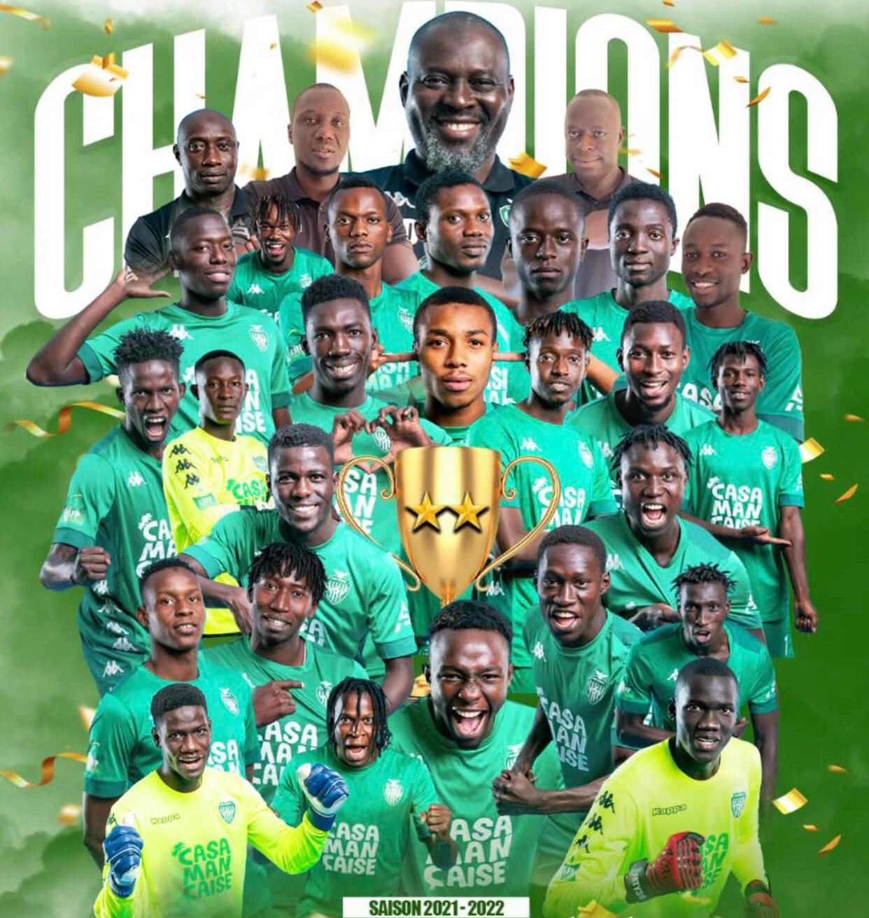 FOOTBALL : le Casa Sports devient champion de la ligue 1 Sénégalaise