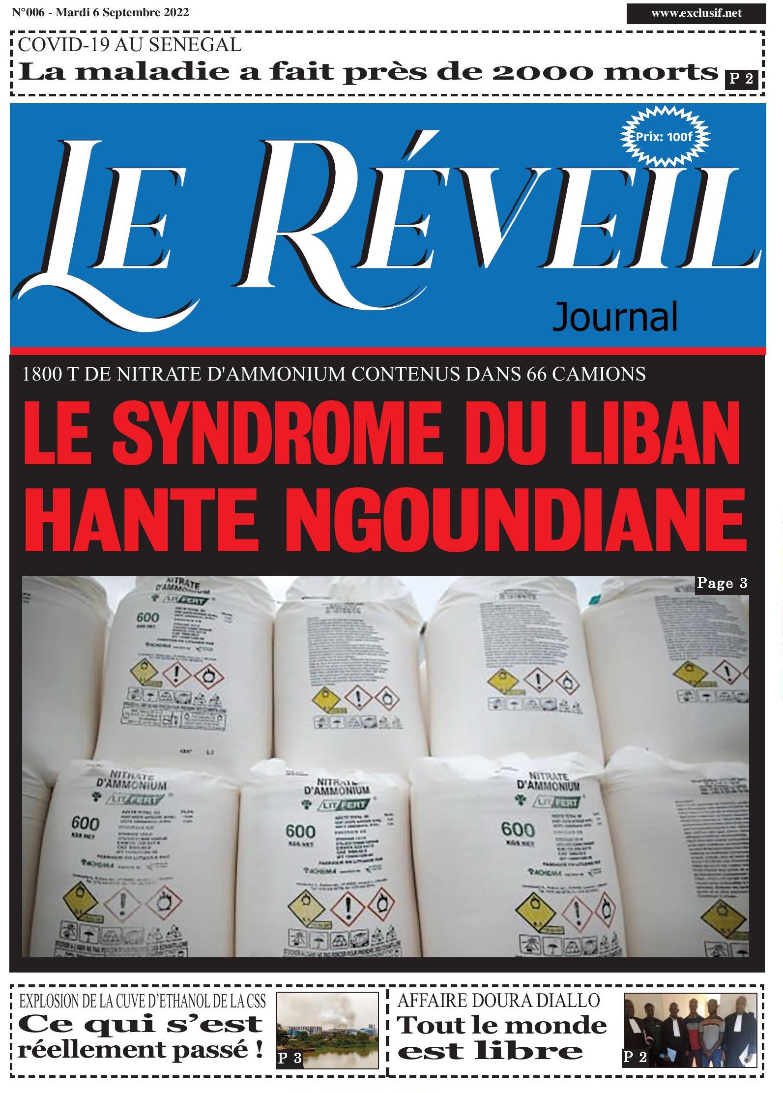  Le Quotidien "Le Réveil" du Mardi 06 Septembre 2022... 