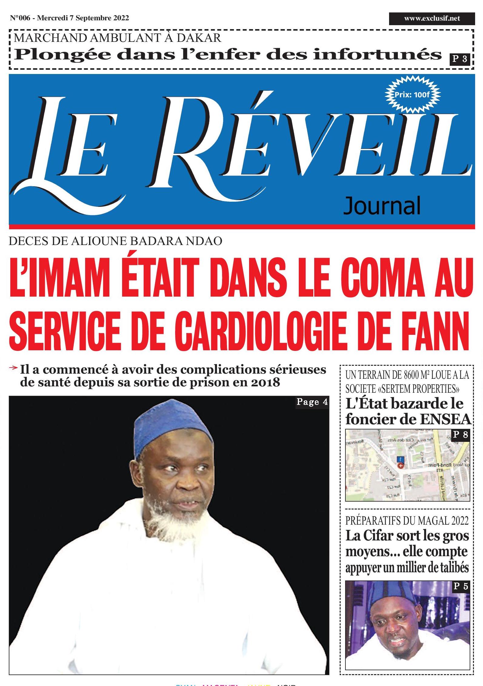 Le Quotidien "Le Réveil" du Mercredi 07 Septembre 2022... 