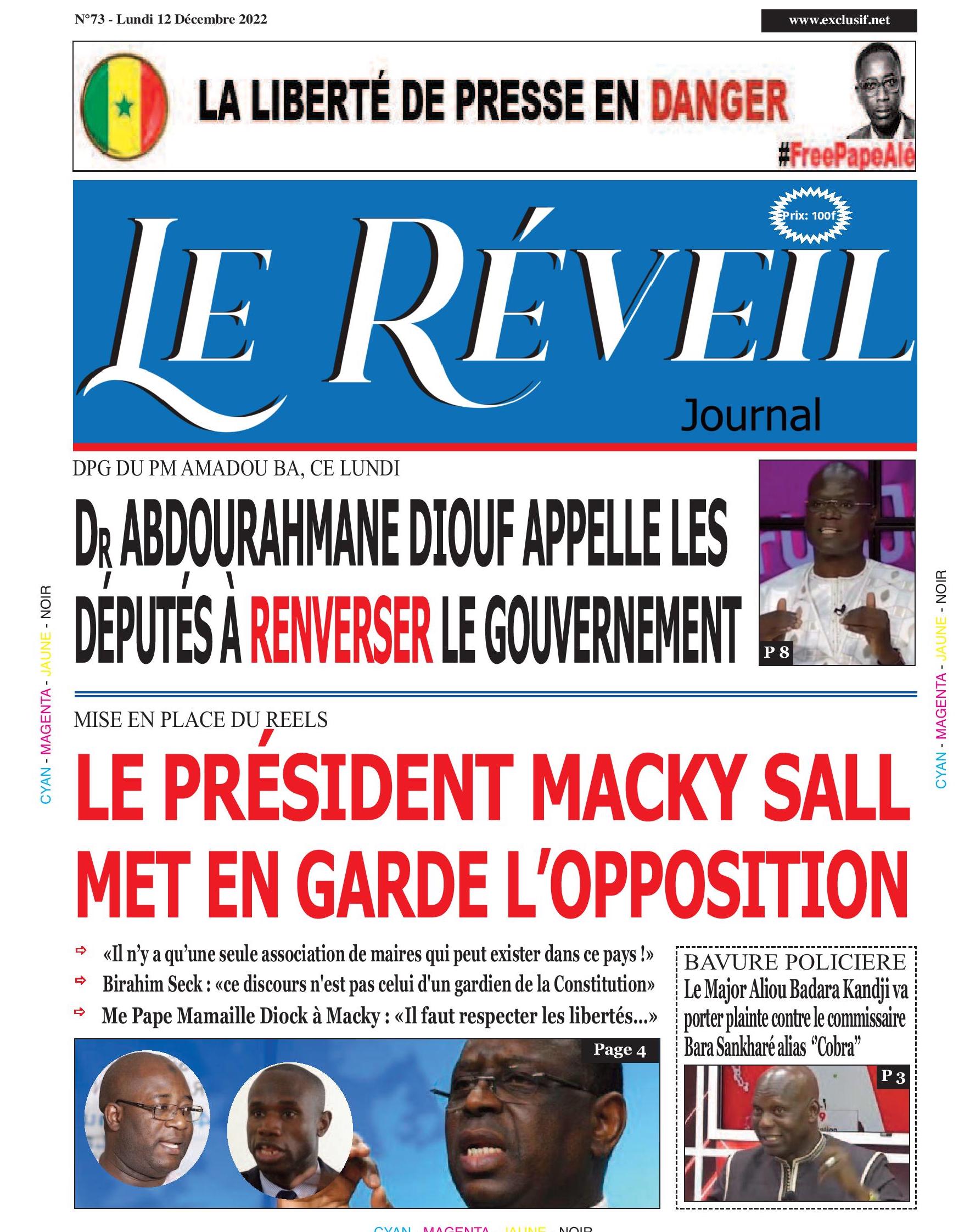 Le "Réveil Quotidien" du Lundi 12 Décembre 2022