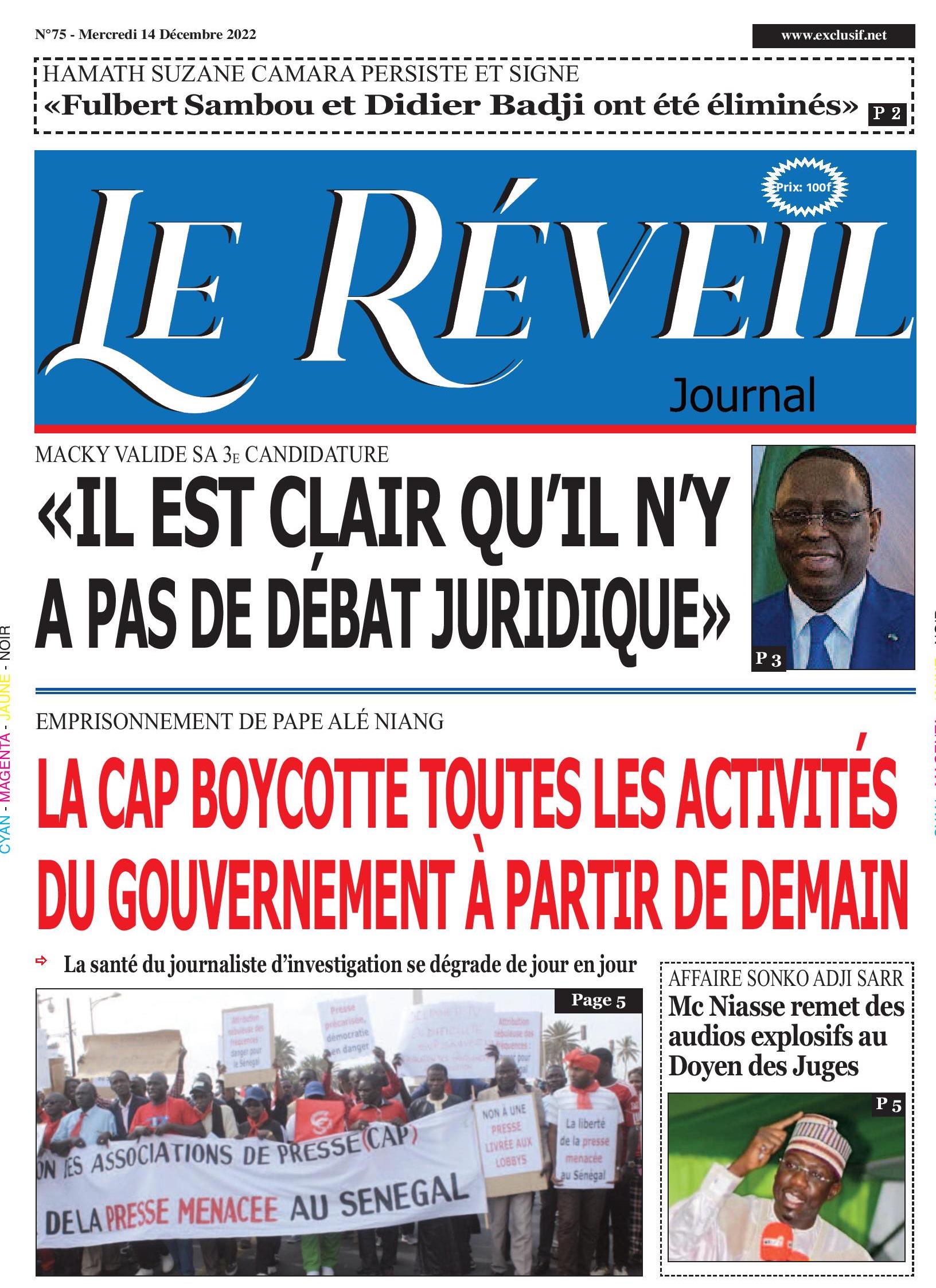 Le Réveil Quotidien du Mercredi 13 Décembre 2022