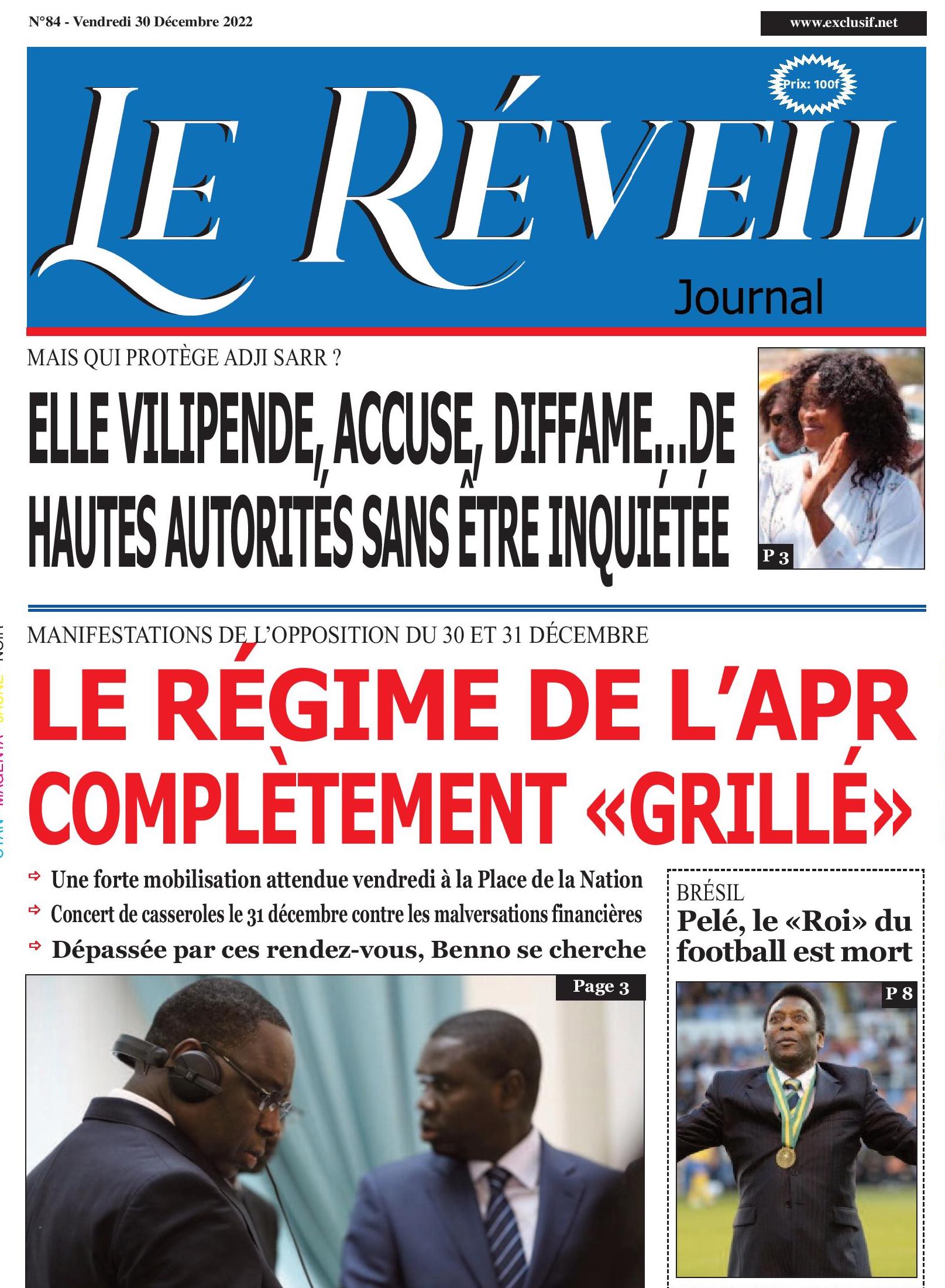 Le Réveil Quotidien du Vendredi 30 Décembre 2022