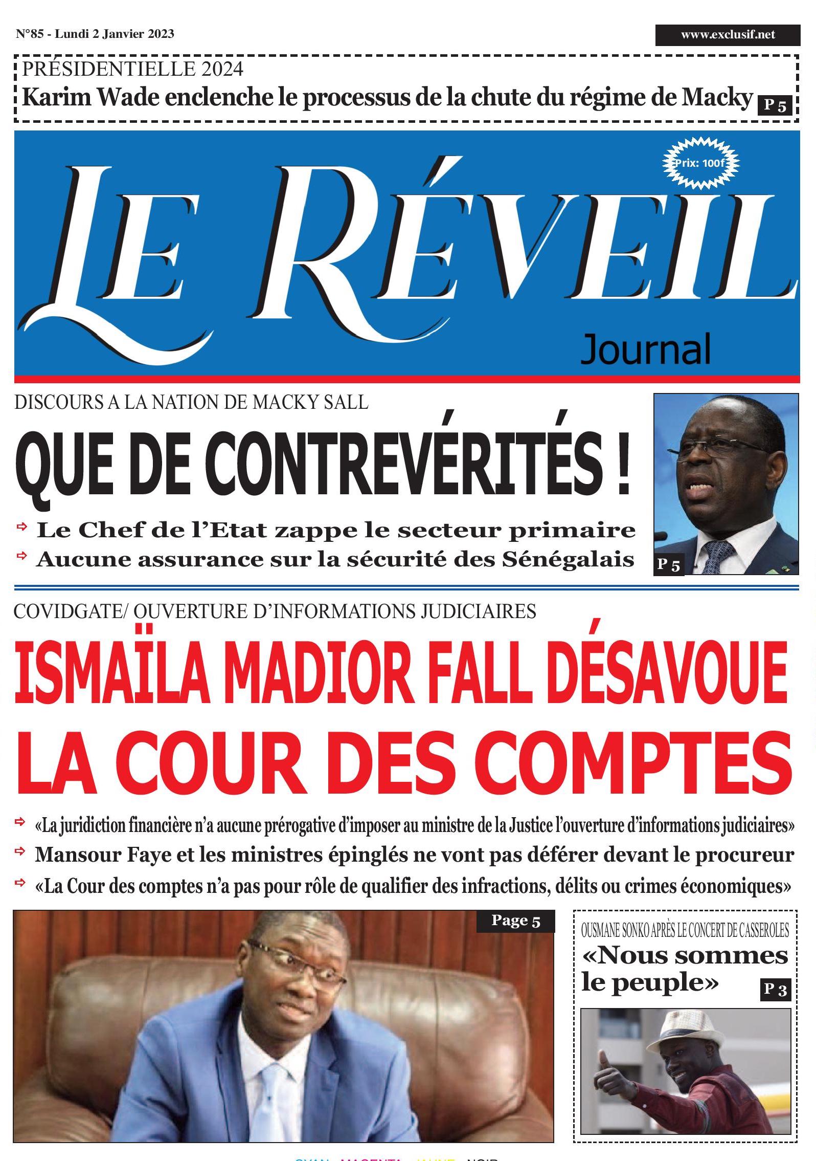 Le Réveil Quotidien du Lundi 02 Janvier 2023