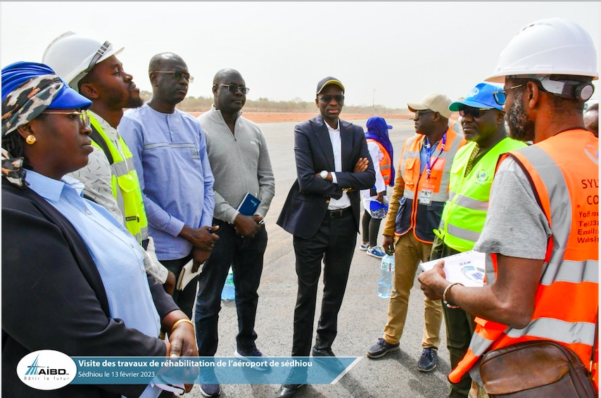 TRAVAUX AÉROPORT DE SÉDHIOU : Le Dg de l’Aibd satisfait de l’état d’avancement 