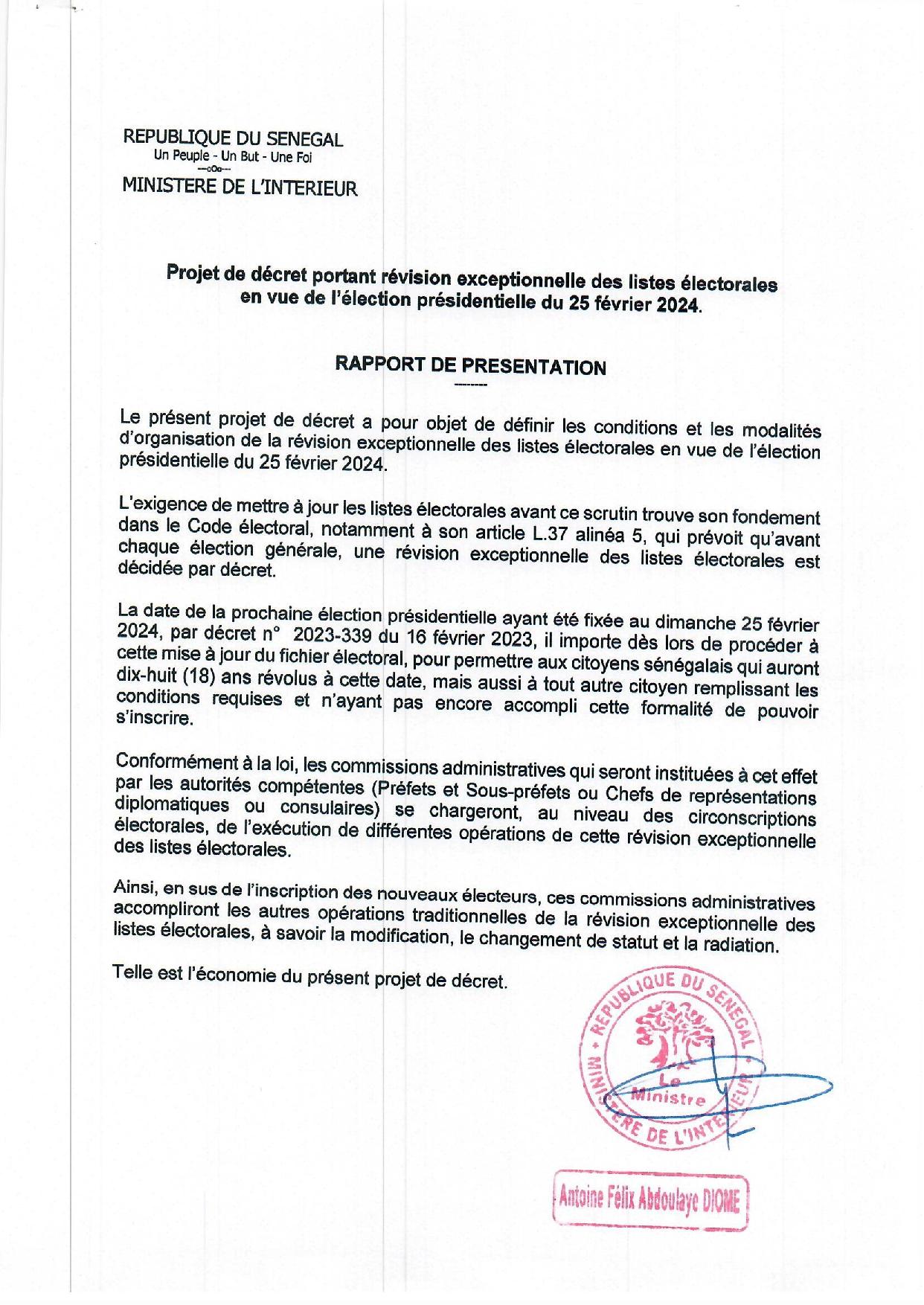 Présidentielle 2024: Révision exceptionnelle des listes électorales du 06 avril au 06 mai 2023