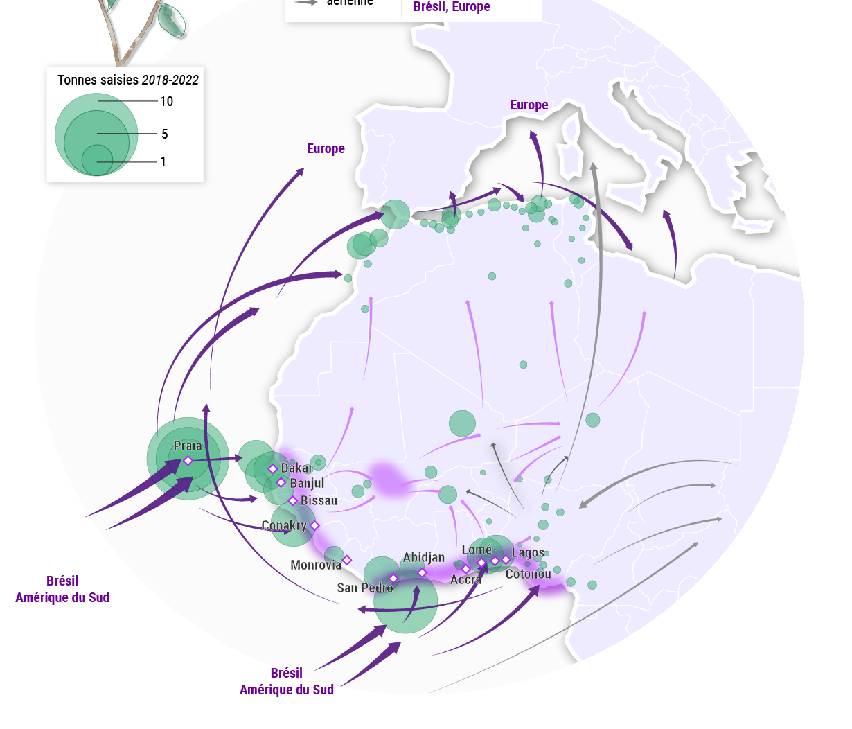  Nigeria, Côte d’Ivoire, Sénégal…Comment la cocaïne trace son chemin en Afrique de l’Ouest