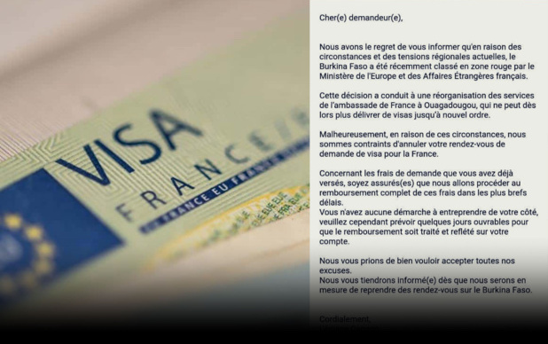 Coopération: La France suspend la délivrance des visas au Burkina jusqu'à nouvel ordre