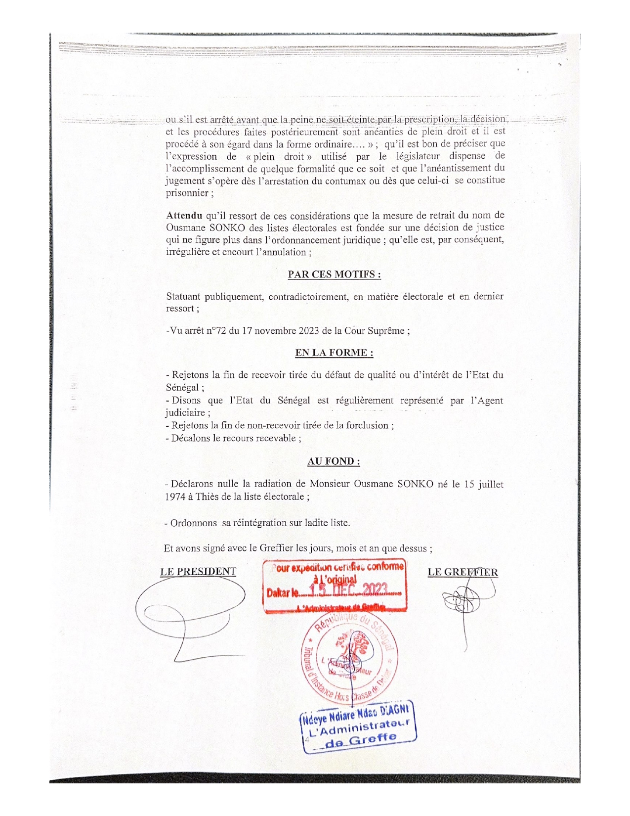 Affaire Sonko : "Contrairement au juge de Ziguinchor...celui de Dakar va plus loin sur le fond" (Par Seydina Oumar Touré