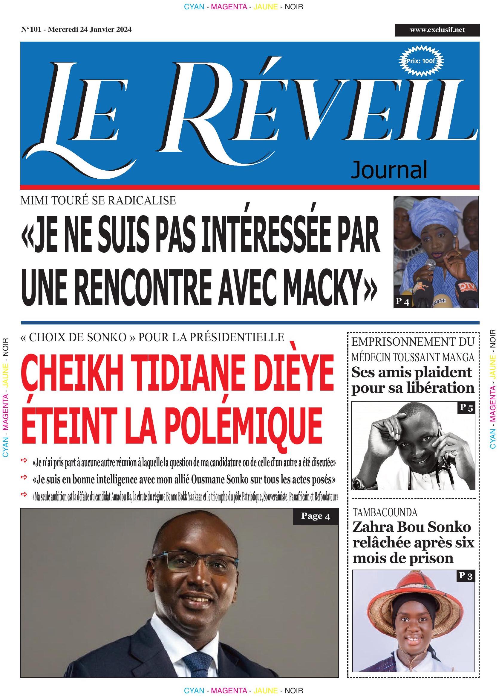 Le Réveil Quotidien du Mercredi 24 Janvier 2024