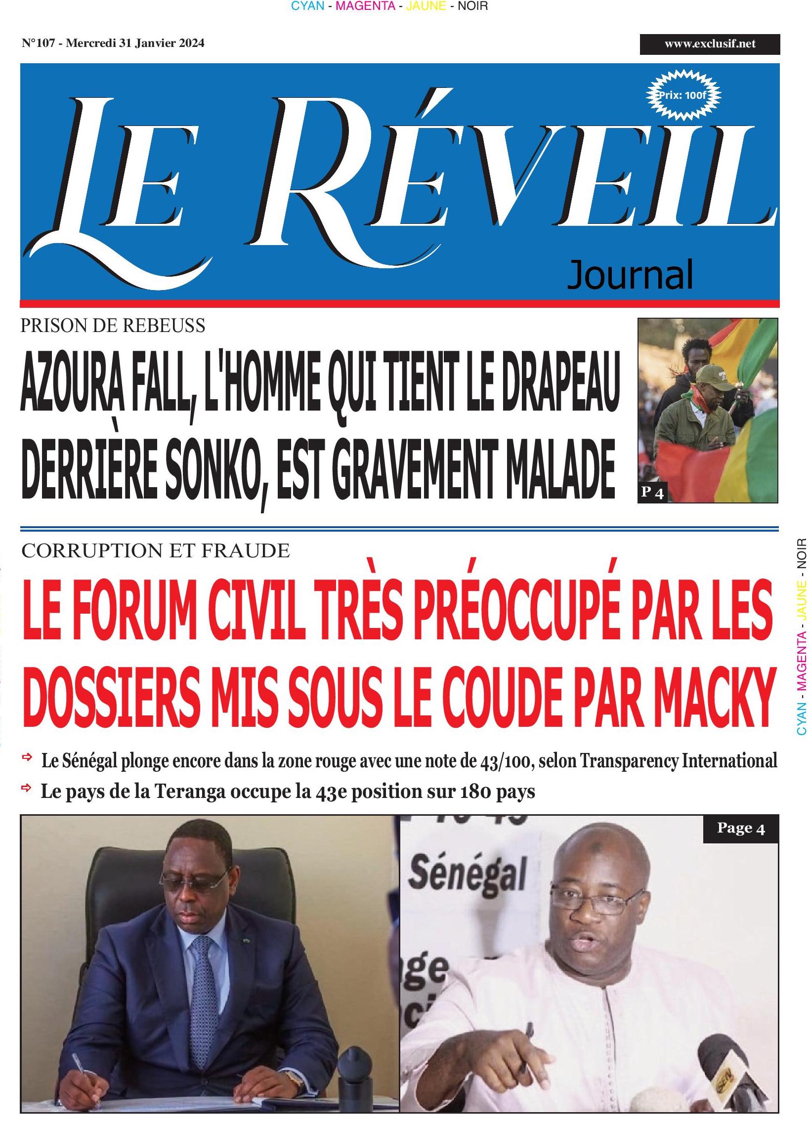 Le Réveil Quotidien du Mercredi 31 Janvier 2024