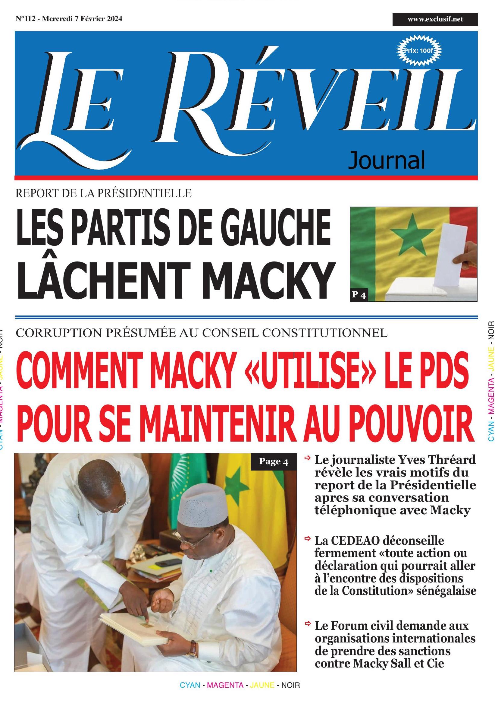 Le Réveil Quotidien du Mercredi 07 février 2024