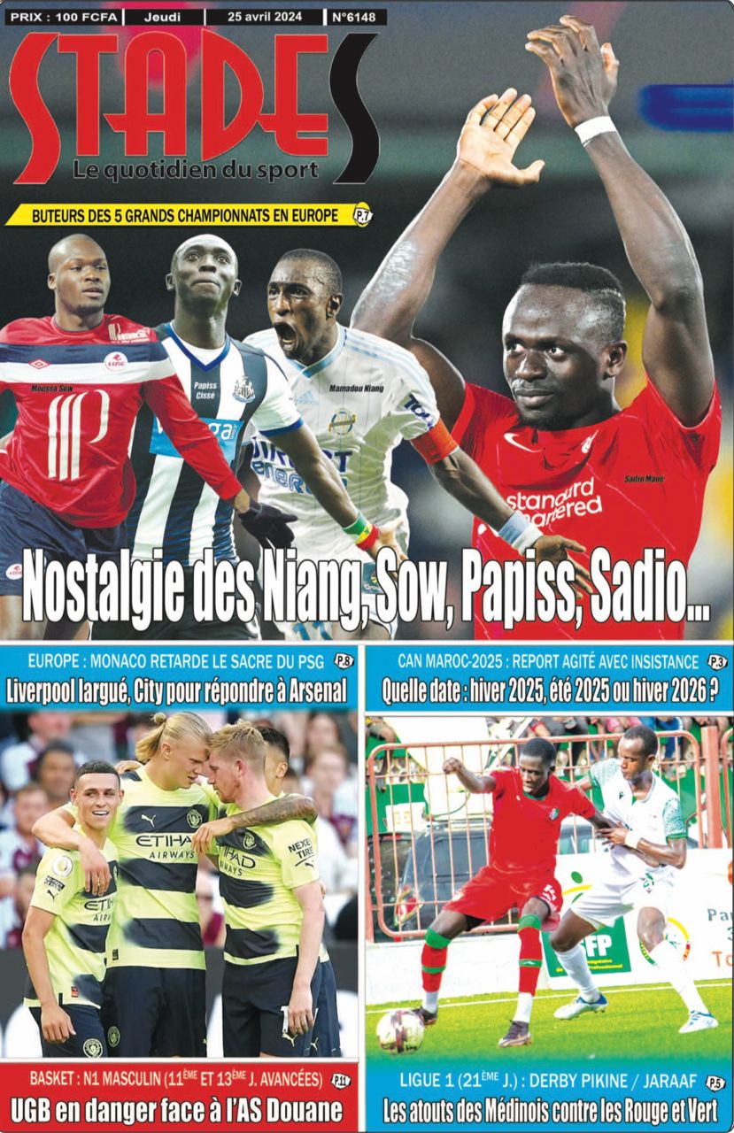 La Une du journal le Réveil du 25 Avril 2024