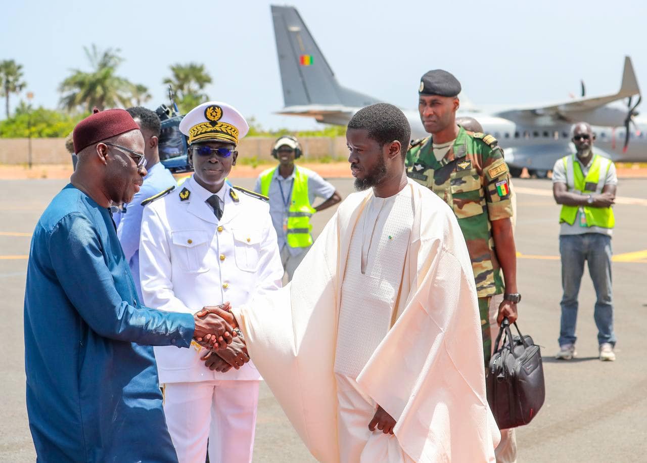 Arrivée de SEM Bassirou Diomaye Faye à Cap-Skiring pour le Gamou annuel