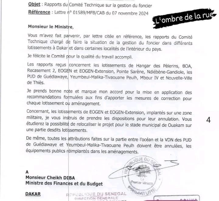 Gestion du foncier : Des lotissements annulés pour irrégularités à Dakar et ailleurs