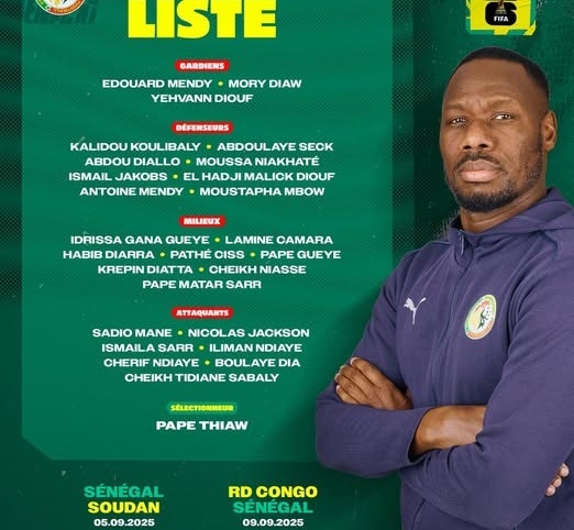 Liste des Lions : Mamadou Lamine Camara, Idrissa Gueye, Abdallah Sima... zappés !