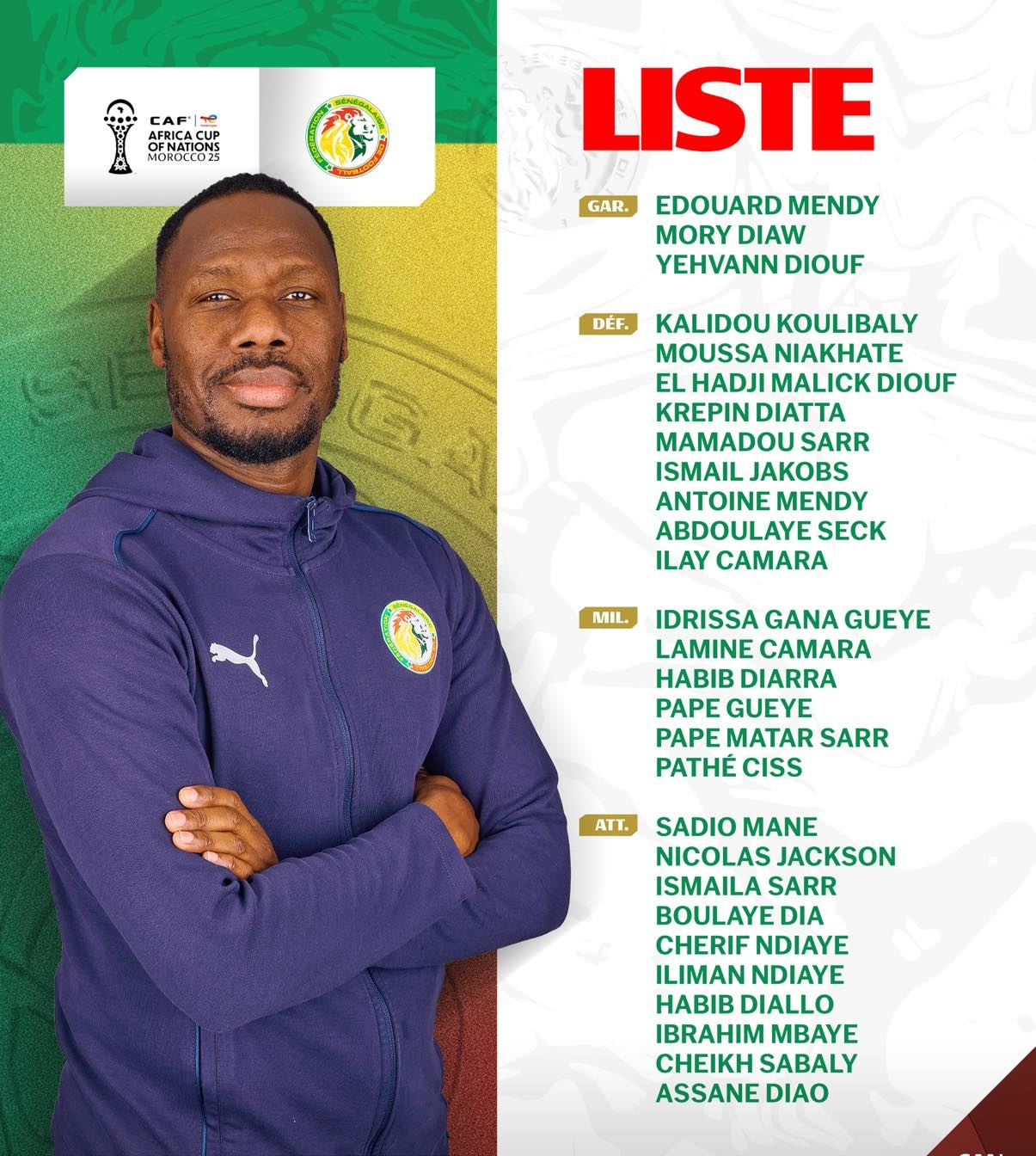 CAN 2025 : voici la liste des 28 joueurs, Pape Thiaw sort l’artillerie lourde