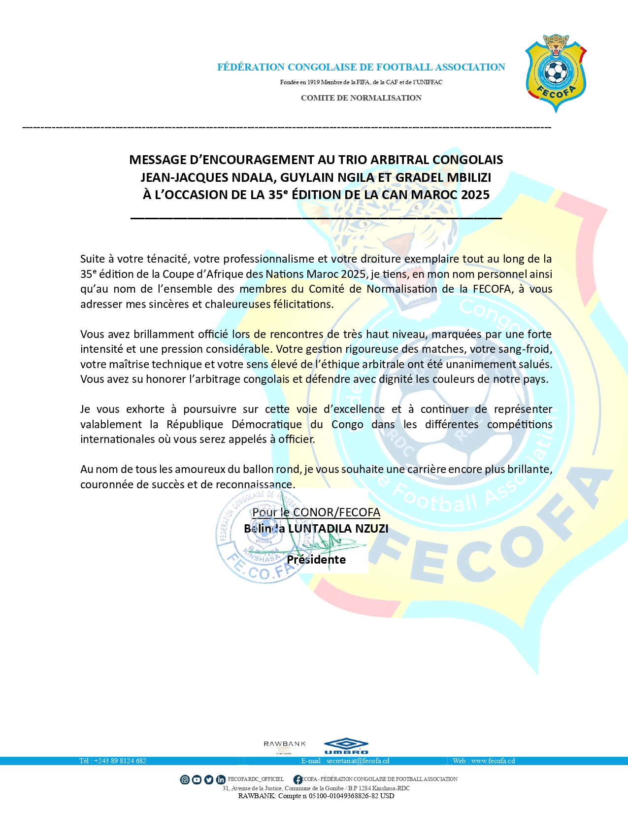 CAN 2025 : contesté par les Lions, Ndala reçoit les honneurs en RDC