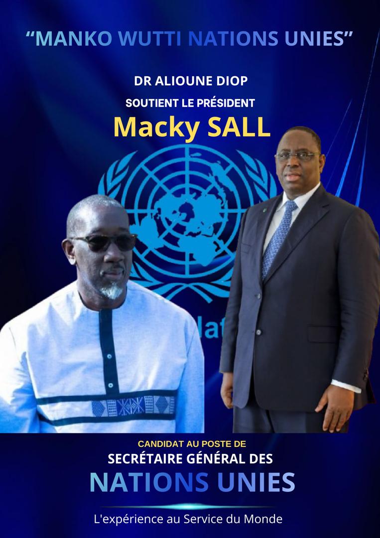 « Manko Wutti Nations Unies » : Dr Alioune Diop appelle à soutenir Macky Sall à l’ONU