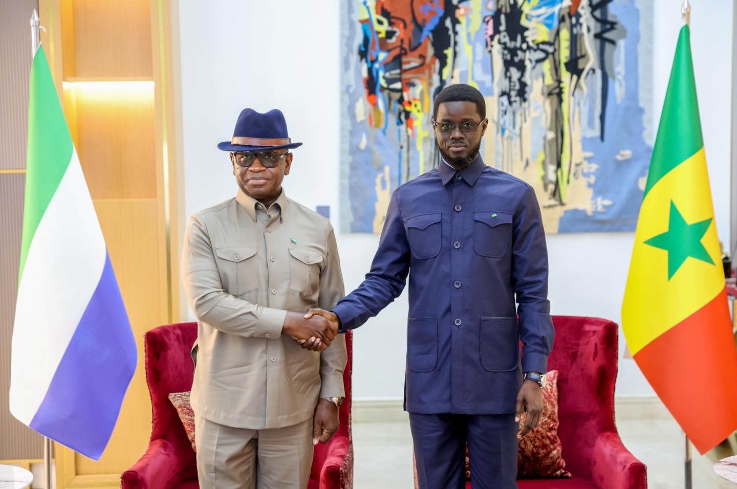 Coopération régionale : Julius Maada Bio en visite officielle au Sénégal