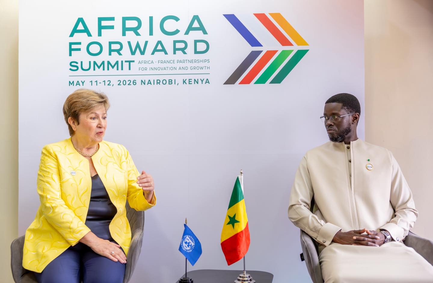 Nairobi : Bassirou Diomaye Faye échange avec la patronne du FMI sur la dette publique