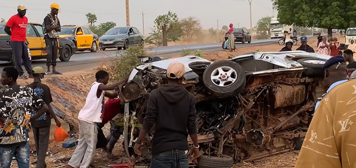 Kaolack : un violent accident sur la RN1 fait 6 morts et 9 blessés graves