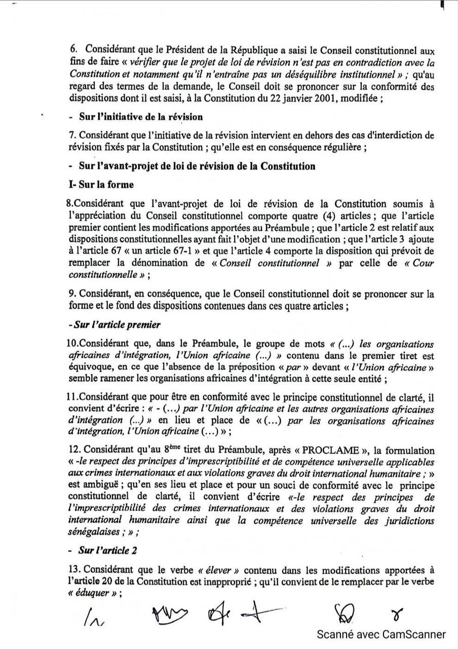 Révision constitutionnelle : le Conseil constitutionnel valide le projet mais exige plusieurs corrections